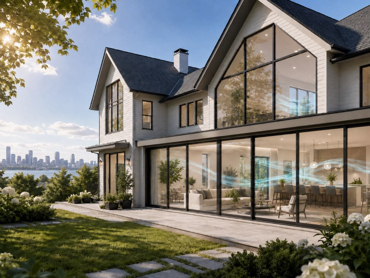 Whole-home air filtration service in a Greater Boston home